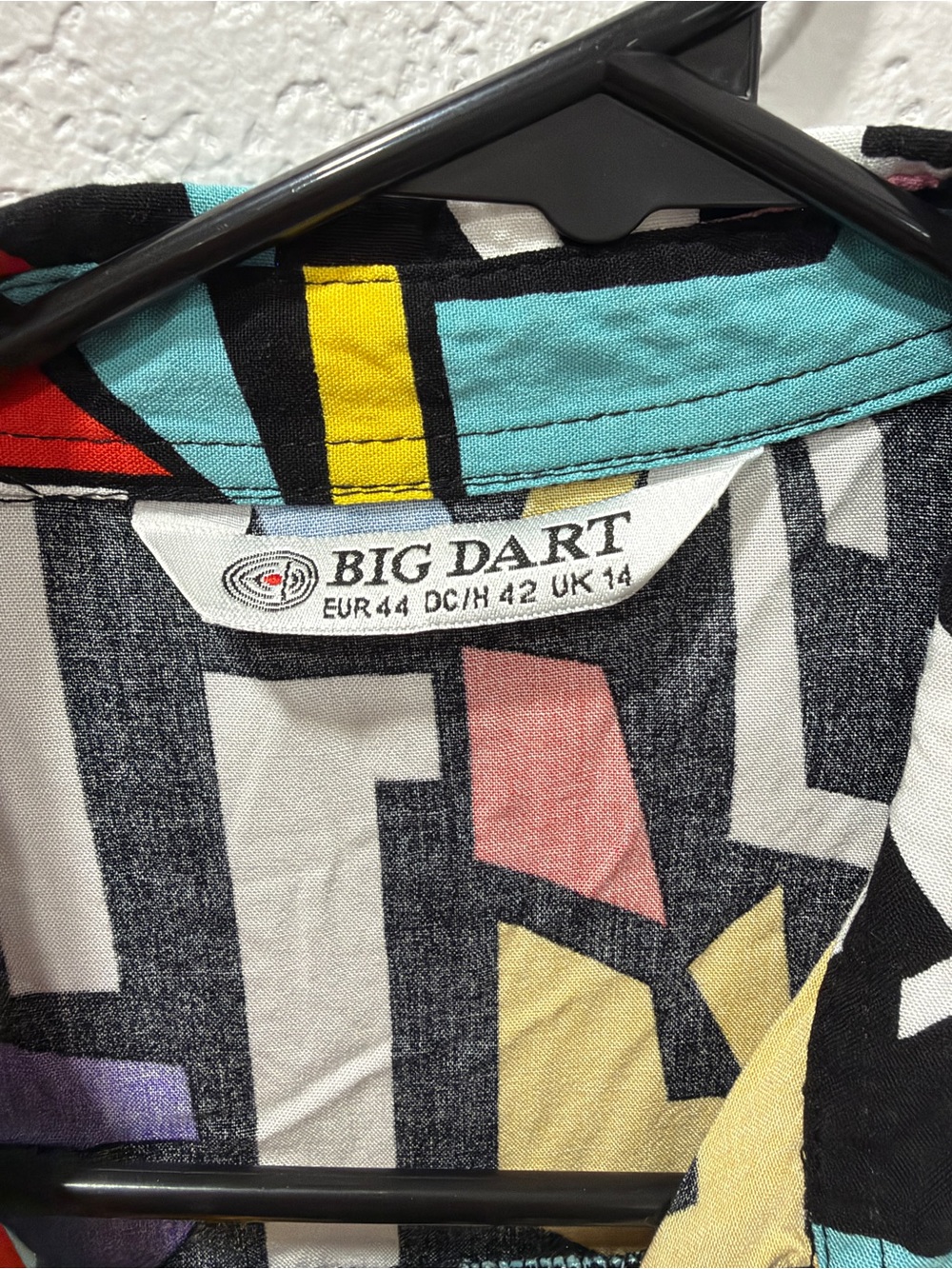 Abstract Geometric Button-Up Shirt - Multicolor - Picture 2 of 2
